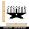 Kwanzaa Kinara with Candles Rubber Stamp for Stamping Crafting Planners